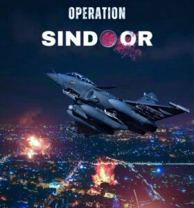 a military jet flying over a city