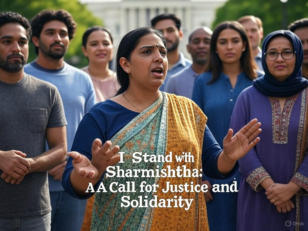 मैं शर्मिष्ठा के साथ हूँ: न्याय और एकजुटता की पुकार